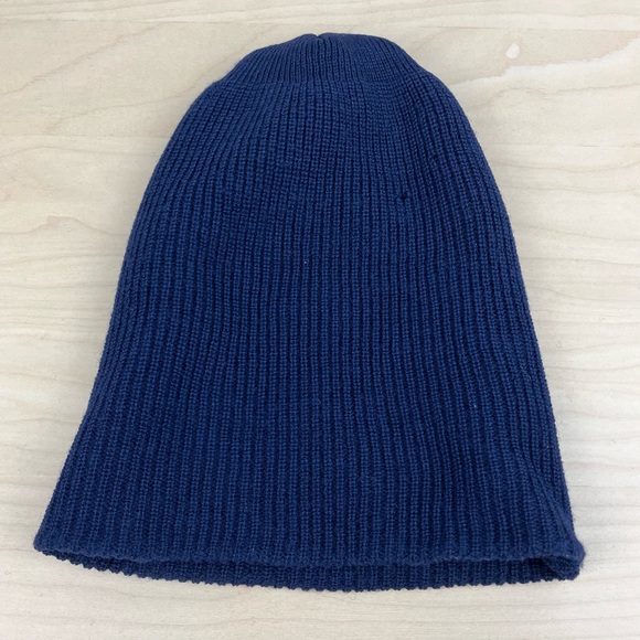 Vintage Wigwam Winter Beanie Hat 100% Pure Virgin Wool Navy Blue Made In USA - Picture 11 of 12